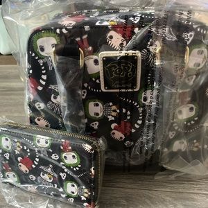 Loungefly Beetlejuice crossbody & wallet